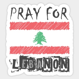 Pray for Lebanon Sticker